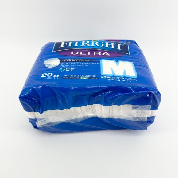 FitRight Ultra Incontinence Underwear Medium 20 Count, Heavy Absorbency, Sealed - Picture 6 of 6